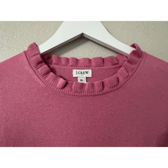 J. Crew Ruffle Neck Long Sleeve Sweater Size XL - Picture 4 of 6